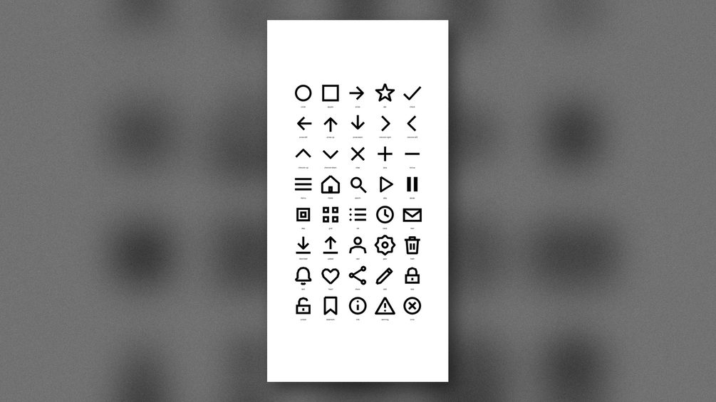 Essential UI Icons - 40 Clean Line Icons (SVG + PNG) — preview
