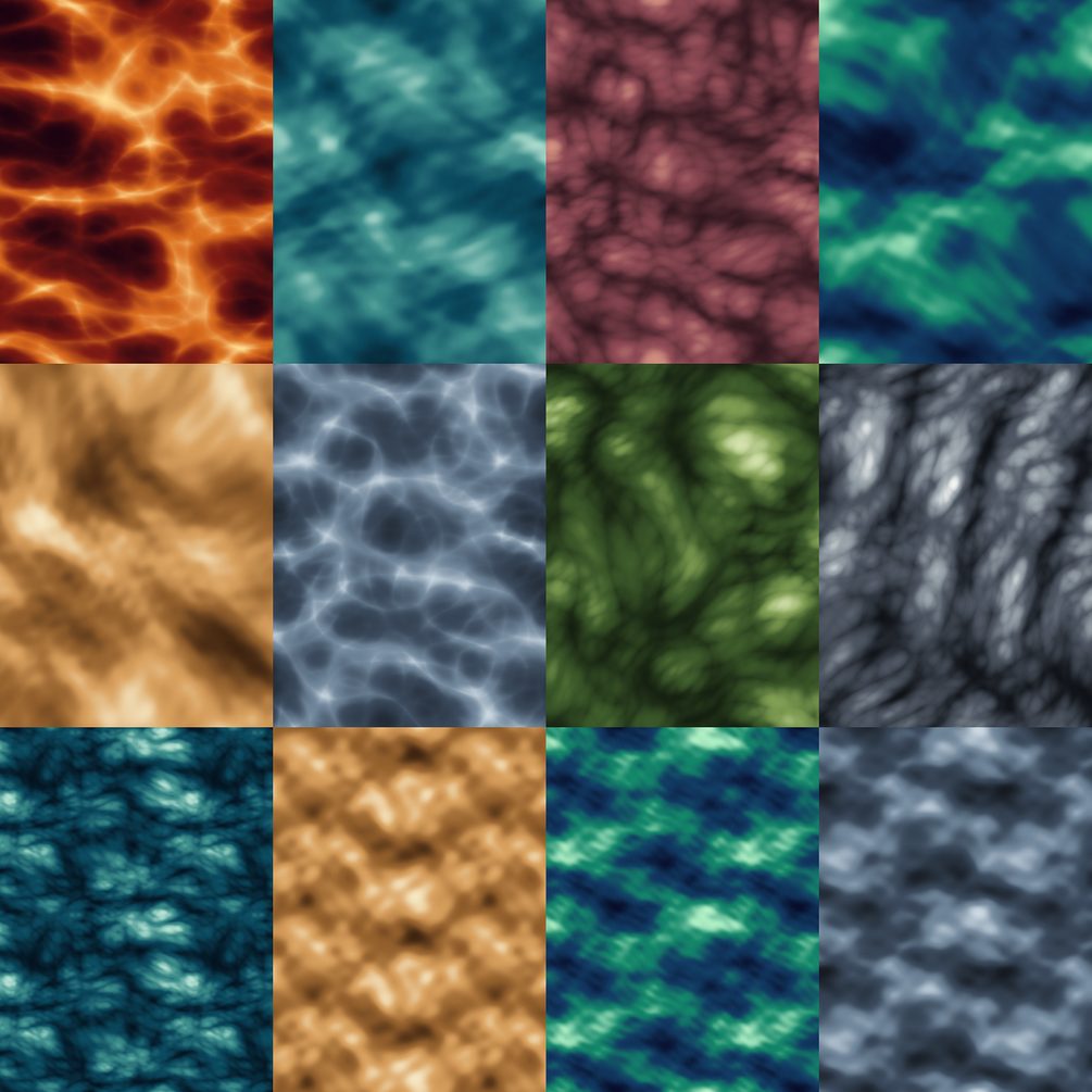 Graded Fields - 12 Verified-Seamless fBm Textures (256-1536px) — preview