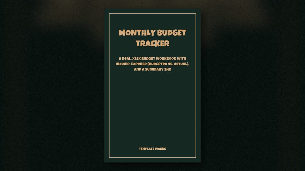 Monthly Budget Tracker — preview